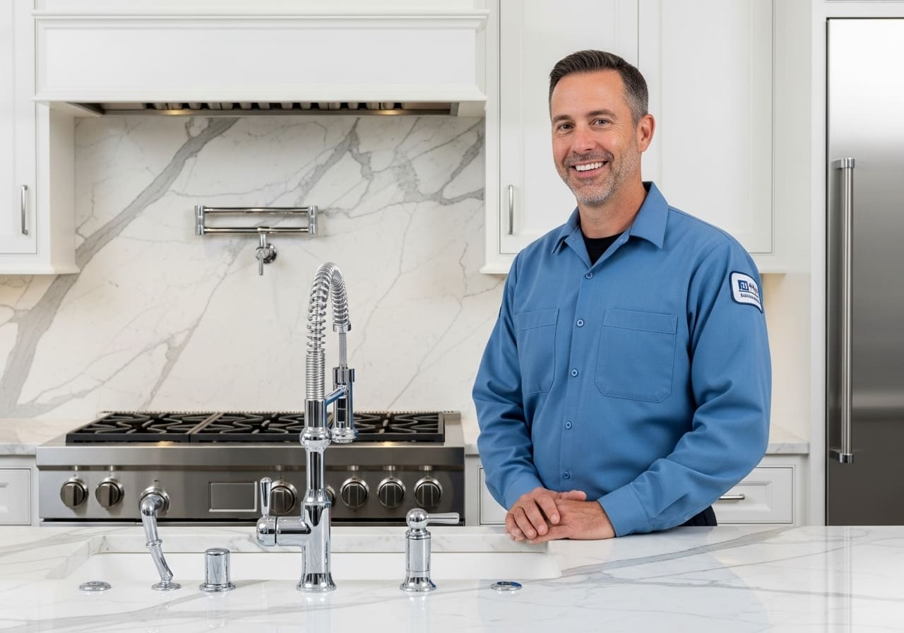Larry Leaks Plumbing professional plumber in a kitchen — trusted Same Day Plumber in Texas & Tennessee